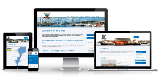 Responsive Webdesign für die Schlepp- und Fährgesellschaft Kiel
